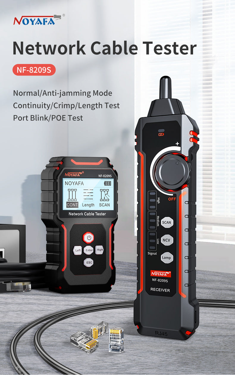 Tester Rete Multifunzione DDK-NF10234 con  Test di Tensione Senza Contatto