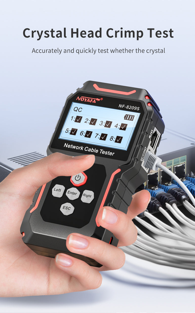 Tester Rete Multifunzione DDK-NF10234 con  Test di Tensione Senza Contatto