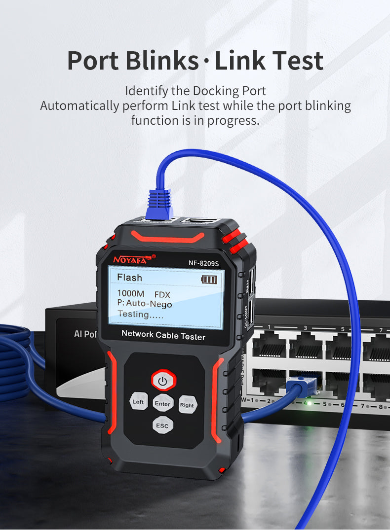 Tester Rete Multifunzione DDK-NF10234 con  Test di Tensione Senza Contatto
