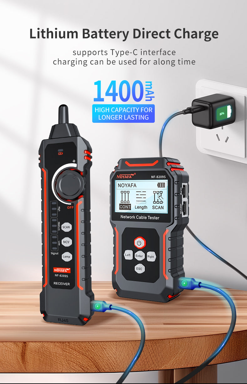 Tester Rete Multifunzione DDK-NF10234 con  Test di Tensione Senza Contatto