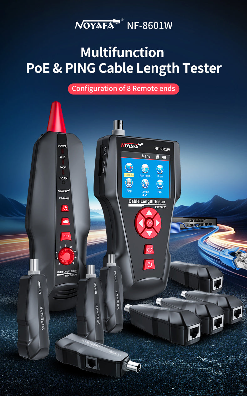 Tester di rete DDK-NF10626 completo di con 8 remoti
