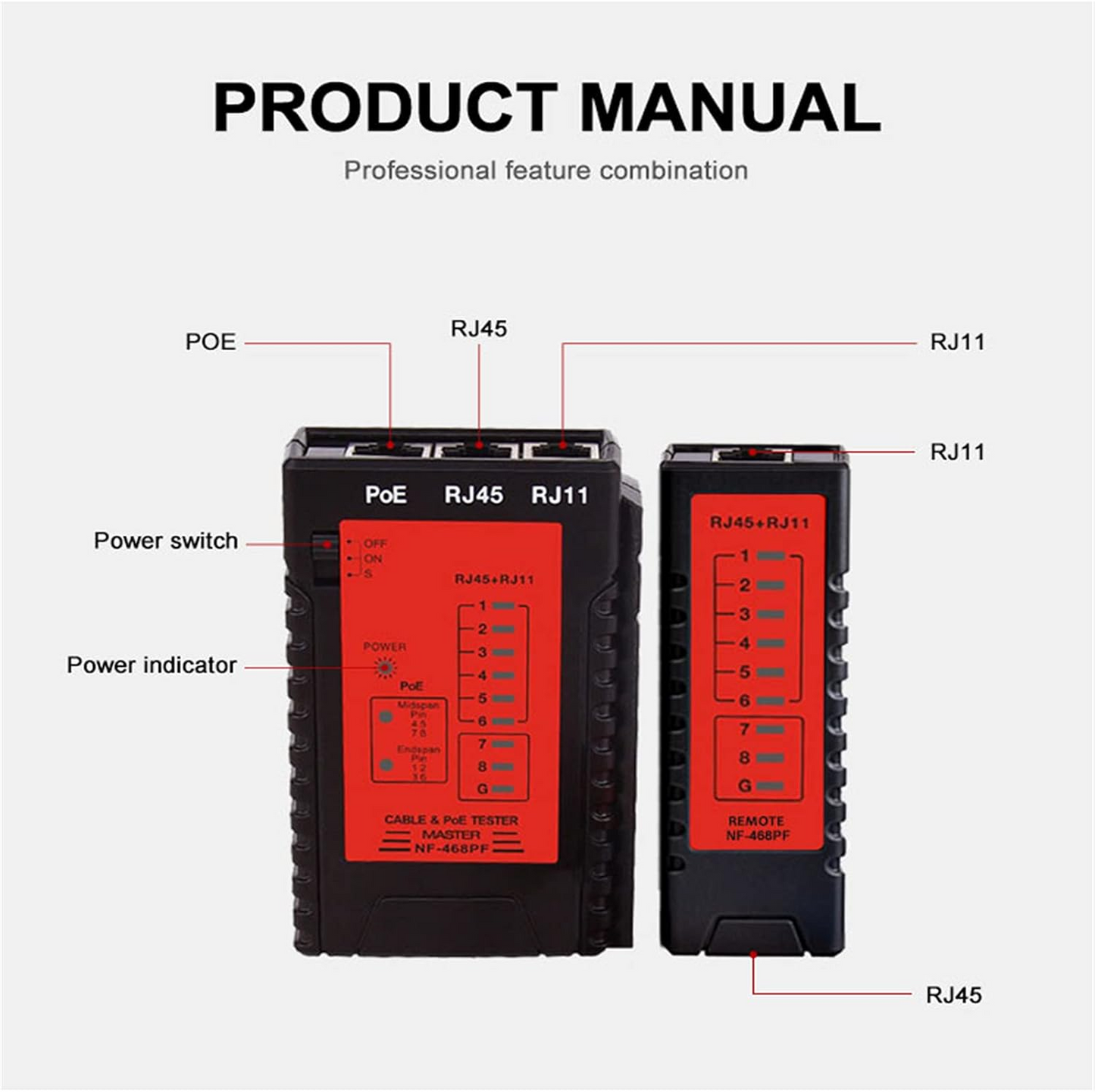 Tester di rete DDK-NF2493 - con test POE