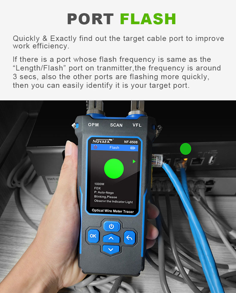 Tester di Rete DDK-NF10533 per Rame e Fibra ottica