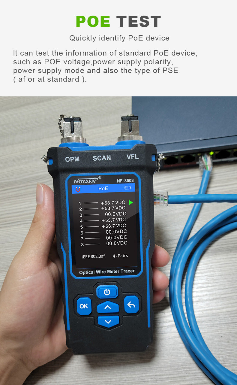 Tester di Rete DDK-NF10533 per Rame e Fibra ottica