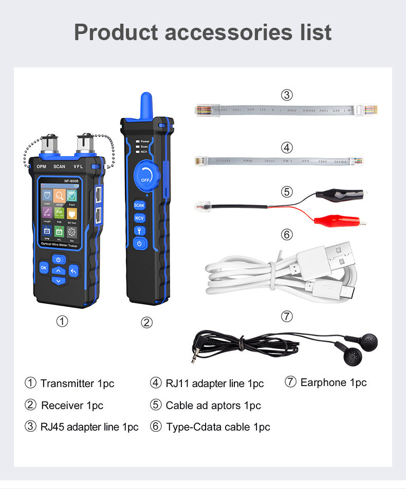 Tester di Rete DDK-NF10533 per Rame e Fibra ottica