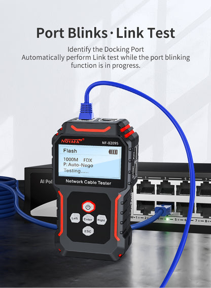 Tester Rete Multifunzione DDK-NF10234 con  Test di Tensione Senza Contatto